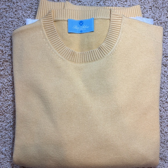 Ben Silver Ribbed Yellow Crewneck Sweater
